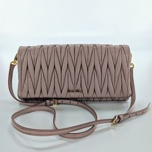 Miu Miu matelasse crossbody bag